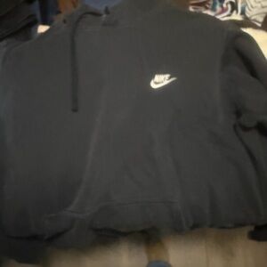 Nike Black Hoodie with White Logo